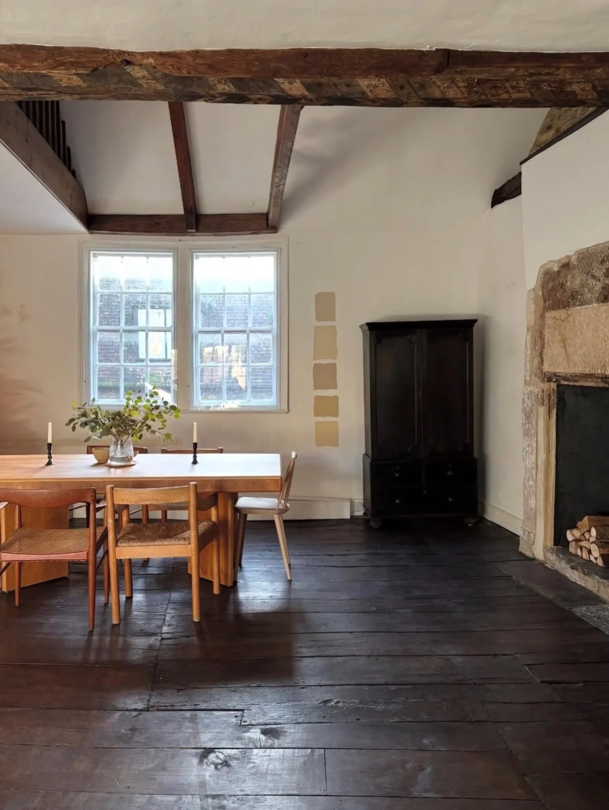 Love, love, love customer photos! An absolutely beautiful burr oak 1980s dining table by Heals came with us to @the_spotlight_market last October and was swiftly snapped up. It&rsquo;s an absolute delight to see it again in this wonderful space @brut