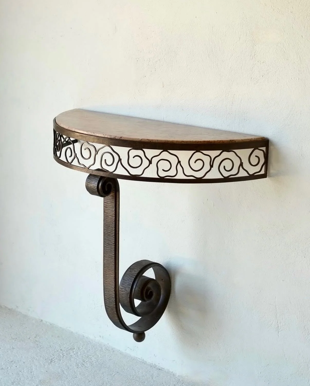 Punch the Clock | Iron &amp; Marble Scrolled Console (Copy)