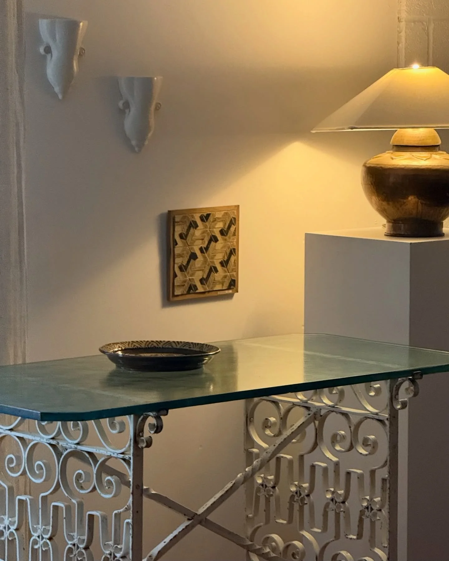 A small glance at some of the pieces being released on Friday morning including this quite extraordinary iron-work table with super thick textured glass top - I&rsquo;ve not come across anything like it before and I&rsquo;m not sure I will again. I&r