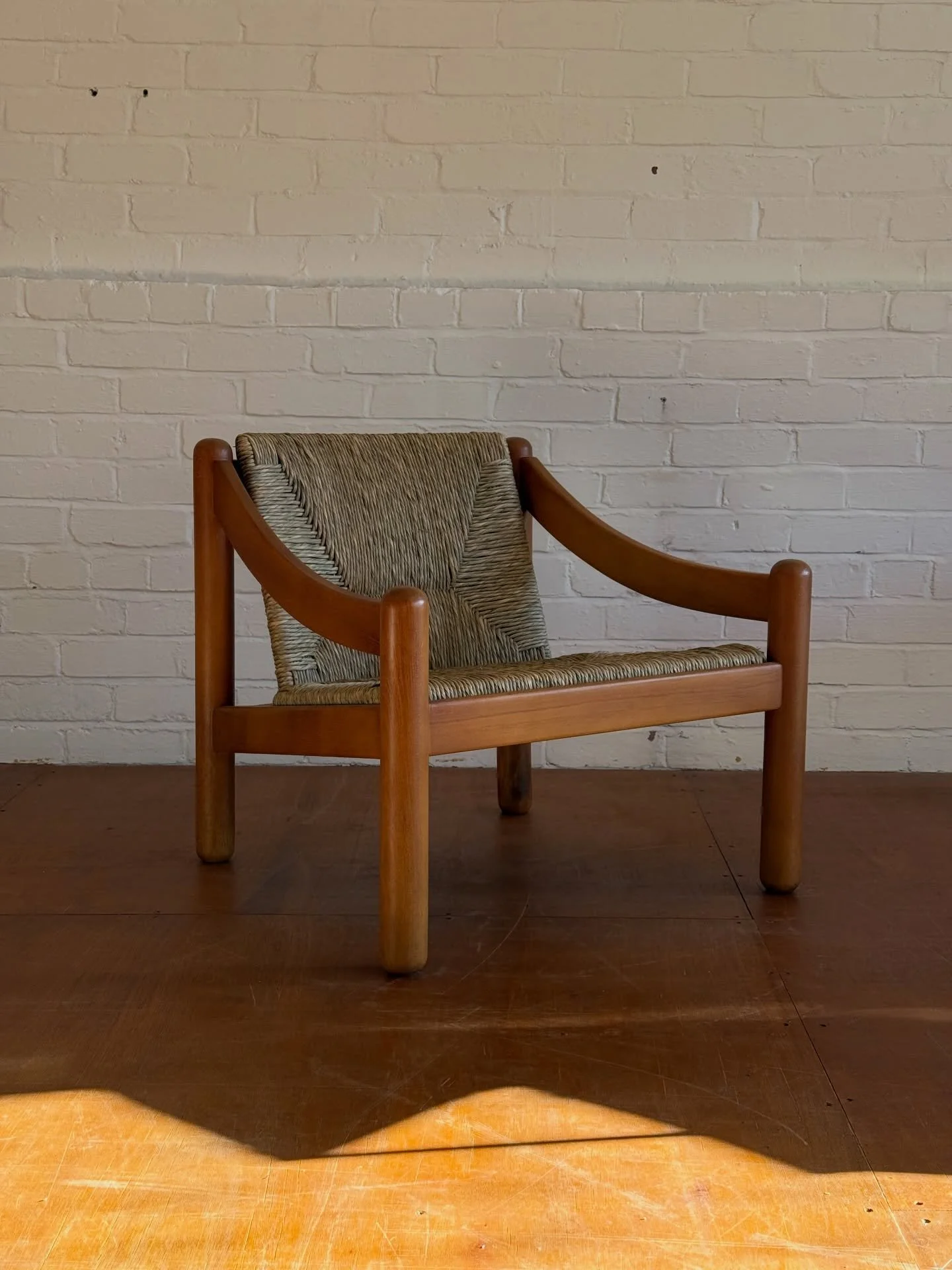 Mary&rsquo;s chair - originally part of a pair the iconic Carimate Lounge chair model 930 was designed by Vico Magistretti in 1964 for Cassina. This particular chair was sourced from Dame Mary Quants estate following her passing in 2023. It came to u