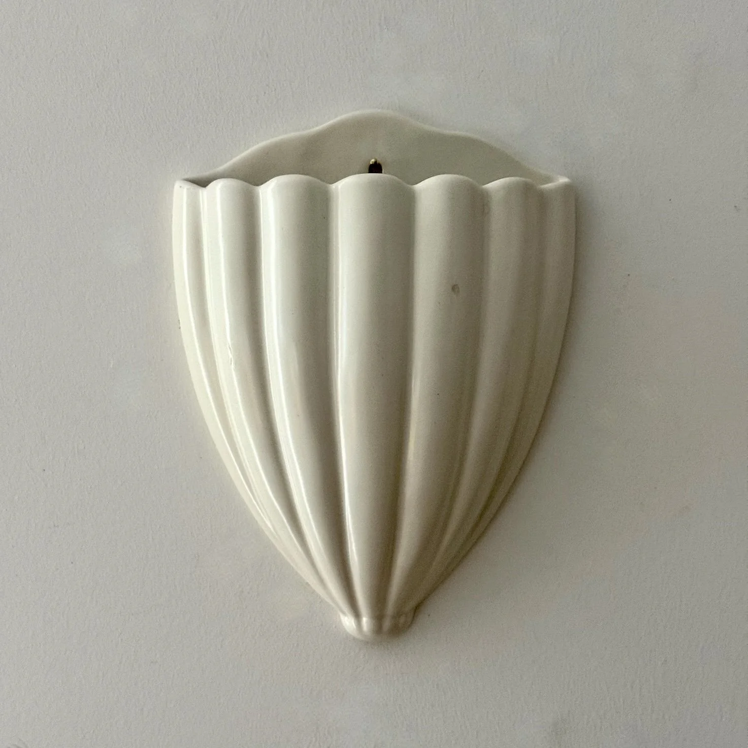 Ceramic Shell Wall Vase, England