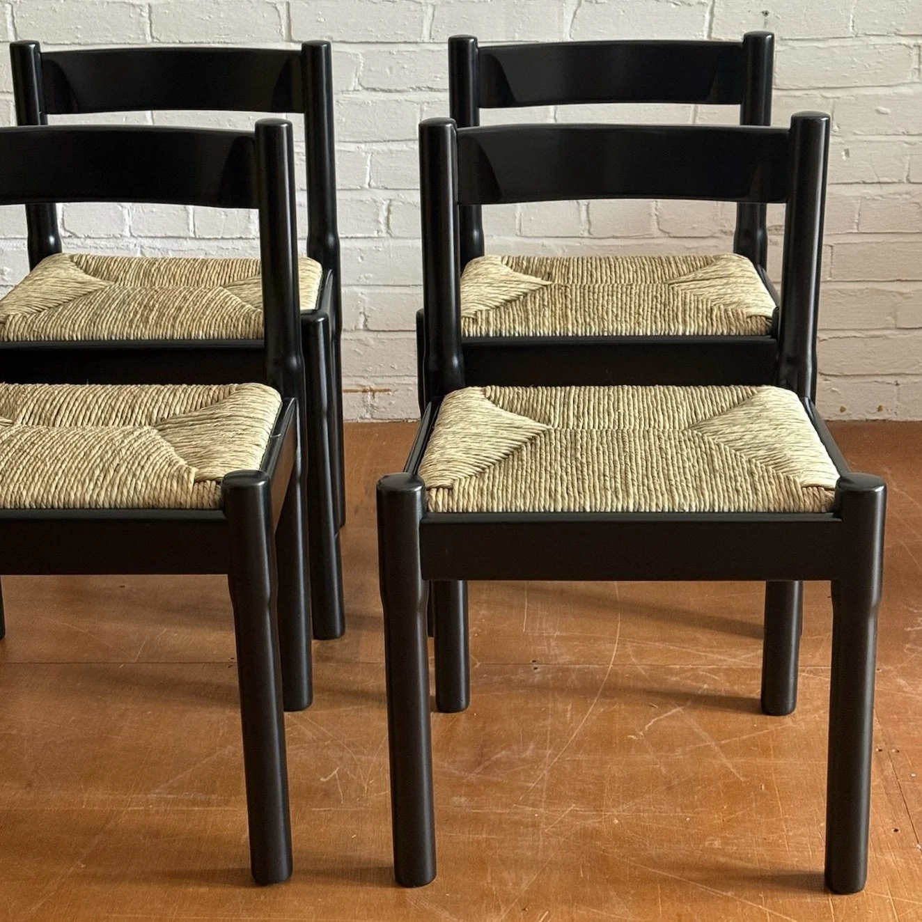 Habitat Carimate chairs by Vico Magistretti for Cassina, restored set of 4