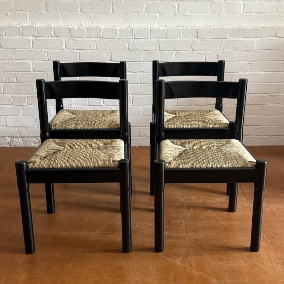 Habitat Carimate chairs by Vico Magistretti for Cassina, restored set of 4