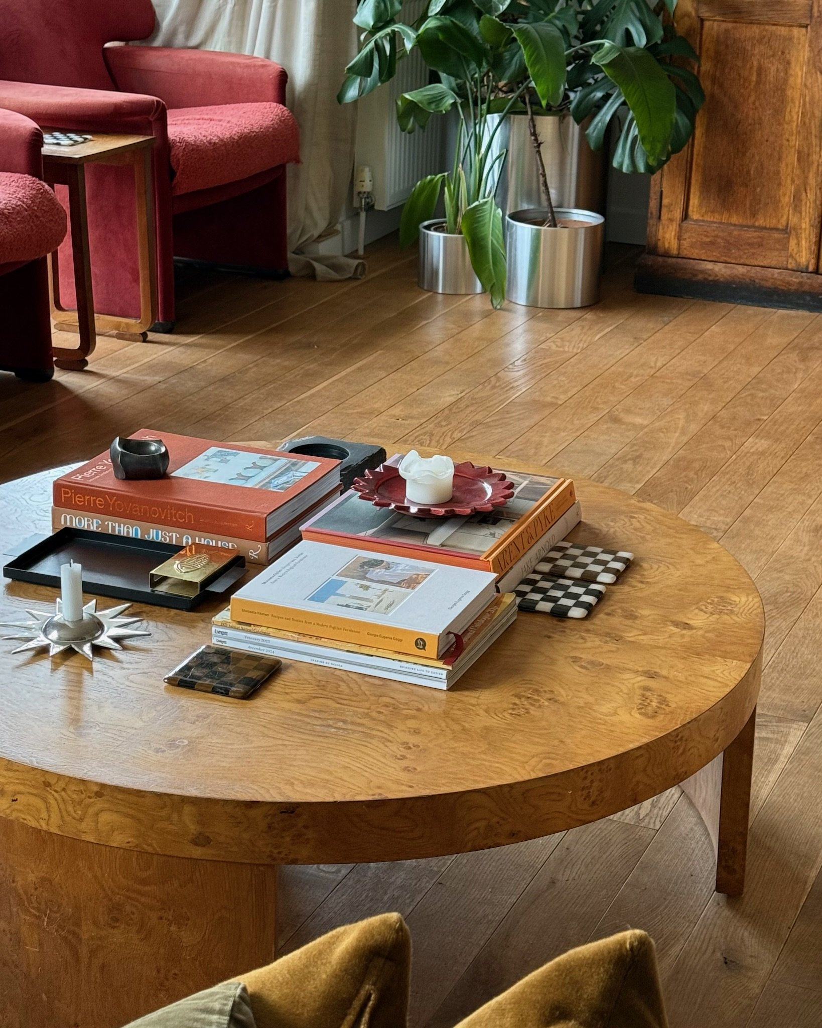 Hamilton burr oak coffee table by Terence Conran , Heals