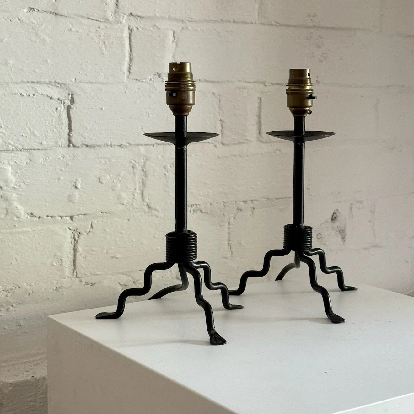 Pair of Metal Lamp Stands