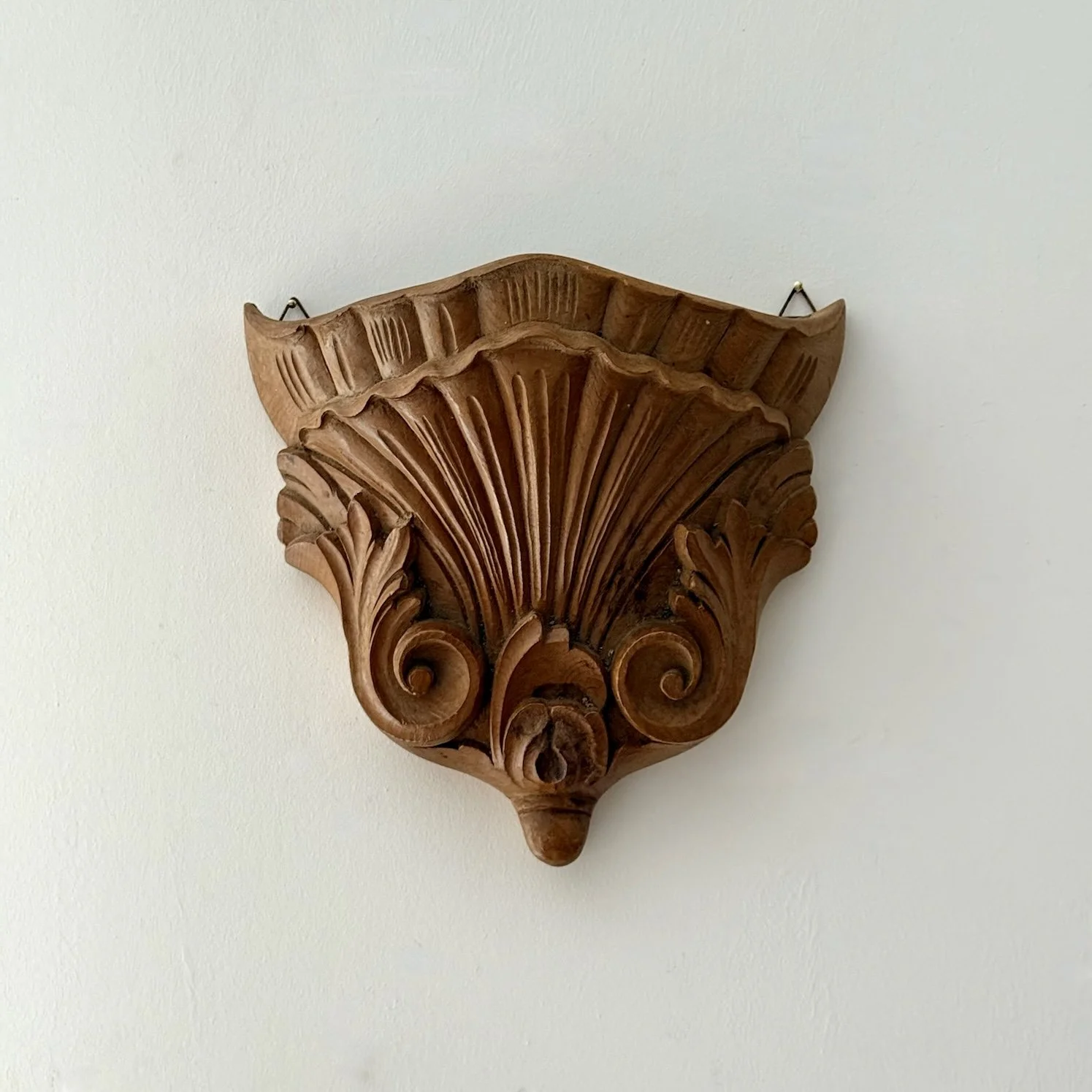 Hand Carved Wall Pocket Vase