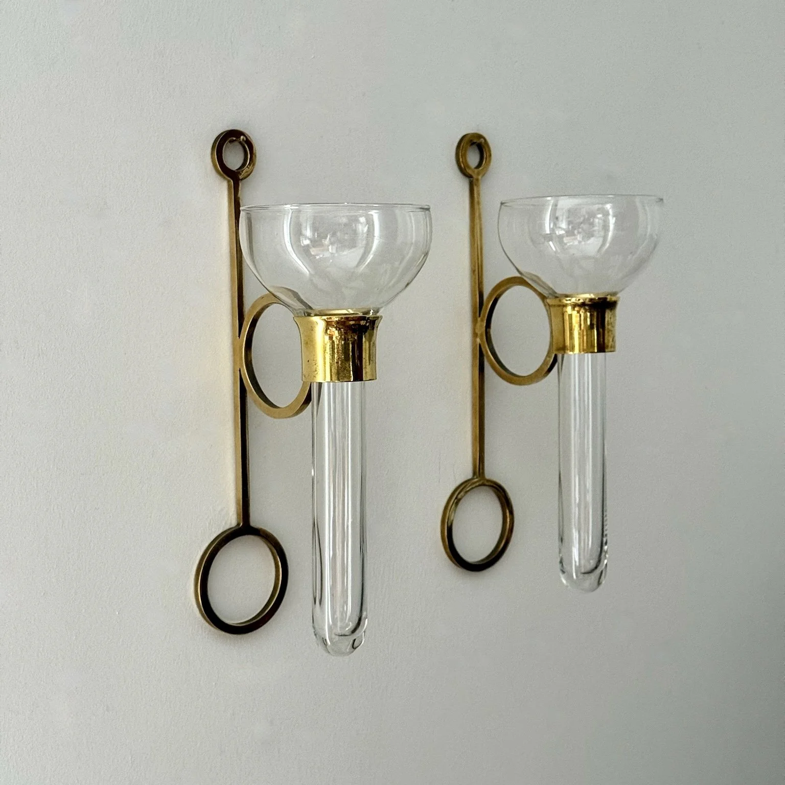 Brass Wall Mounted Candle Holders