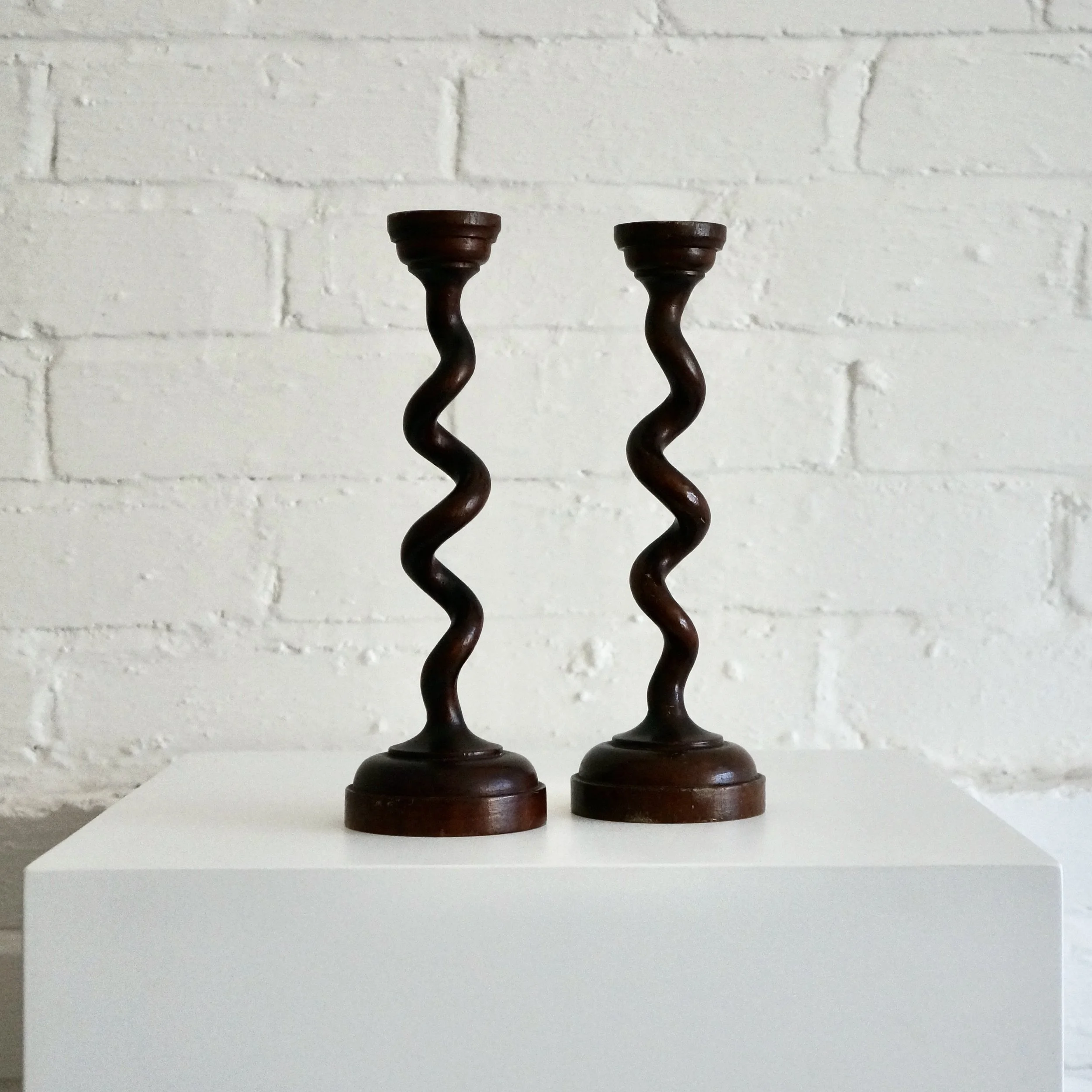 ABSTRACT CANDLE HOLDERS | PAIR