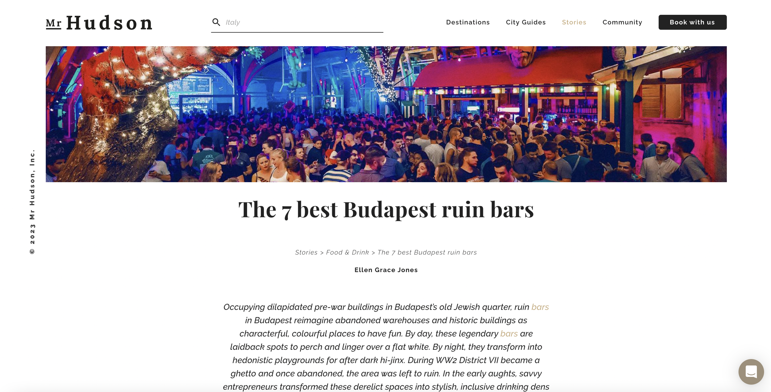 Mr Hudson Explores | Budapest's Best Ruin Bars 