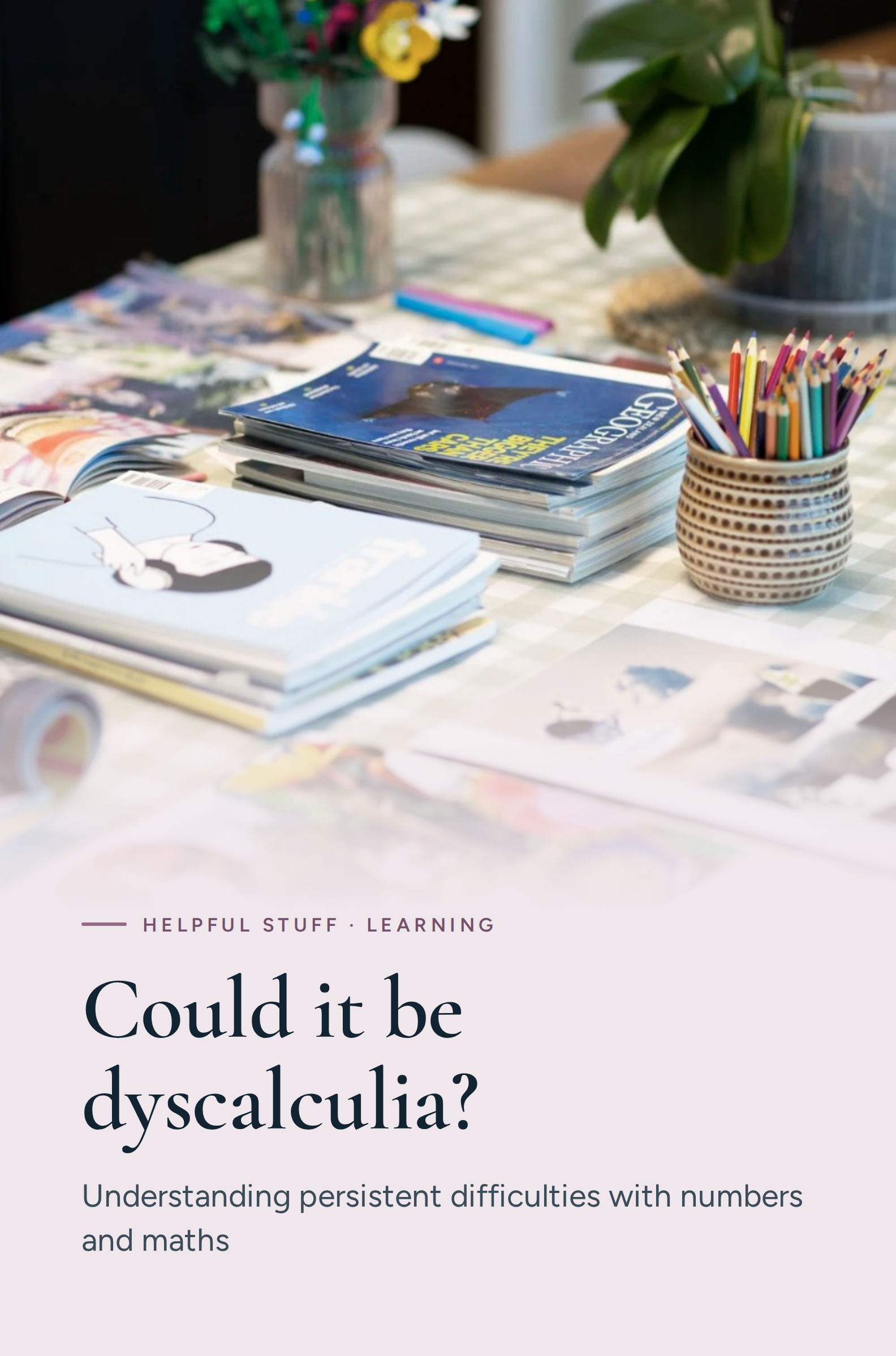 Could it be dyscalculia? A free guide for parents and adults.