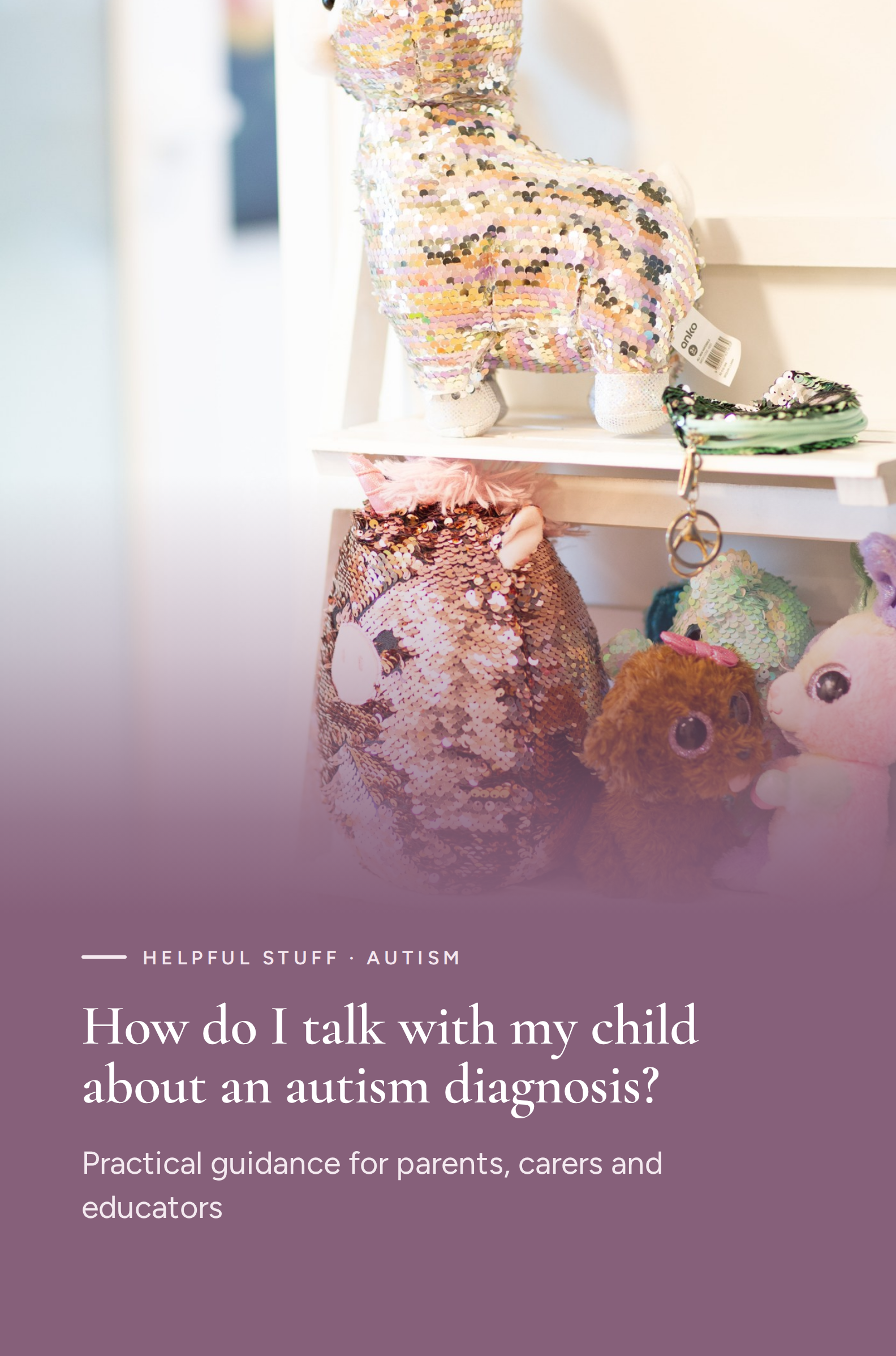 How do I talk with my child about an autism diagnosis?