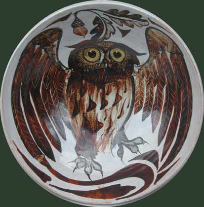  10.  Owl  bowl 28cm £120 