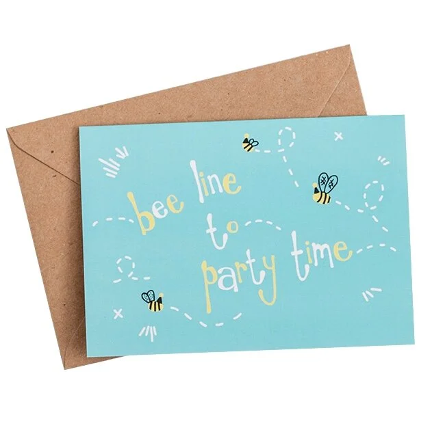 Happy birthday bee themed card