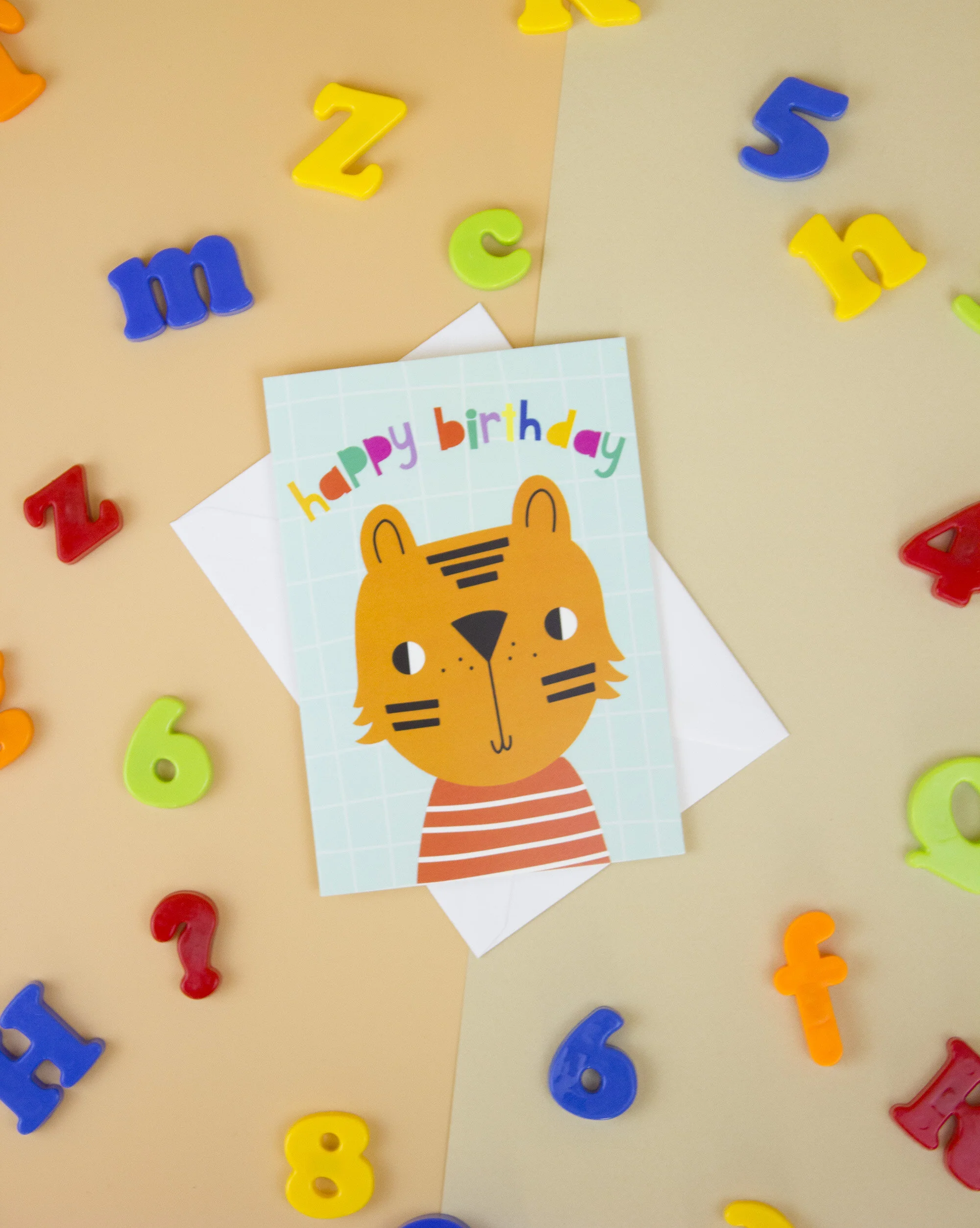Cute Happy Birthday Tiger Cub Card for Kid's by Nelly's treasures