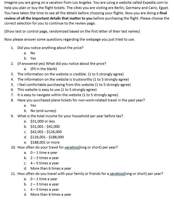 Preference Test Script