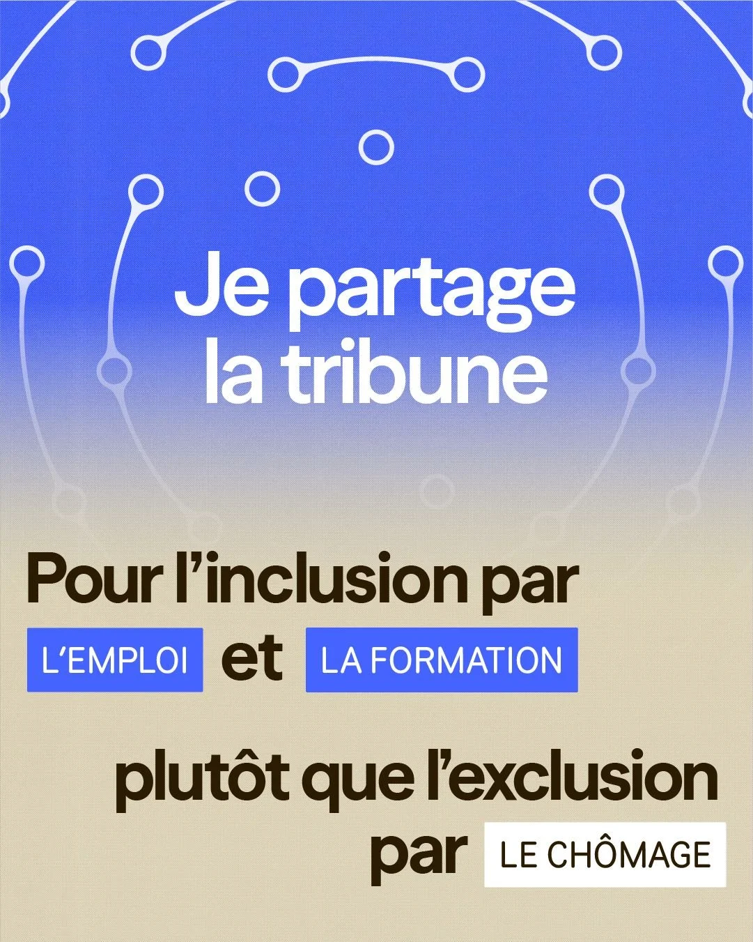 Pour l’inclusion par l’emploi et la formation, plutôt que l’exclusion par le chômage !