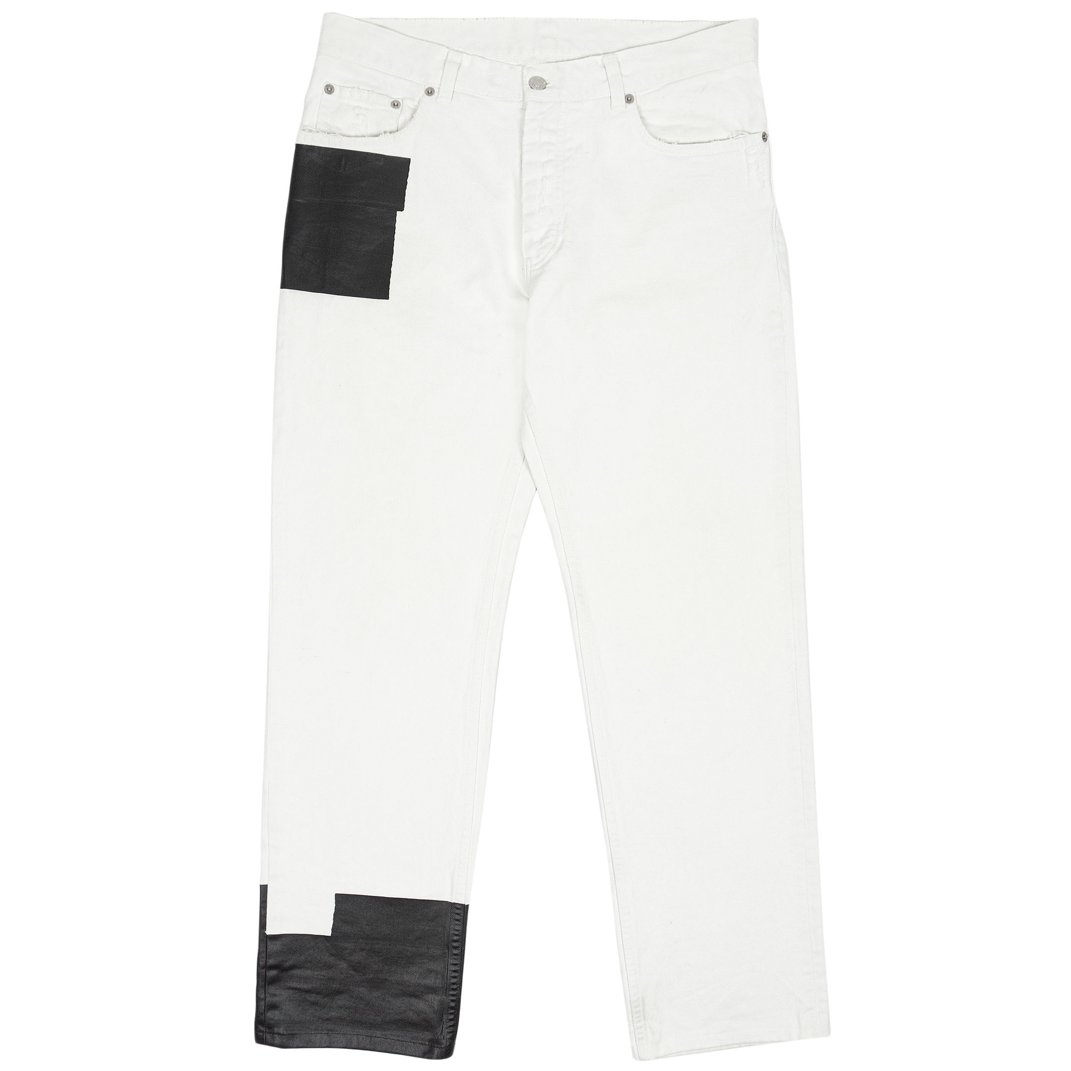 Helmut Lang SS03 Rubber Tape White Vintage Broken Denim 
