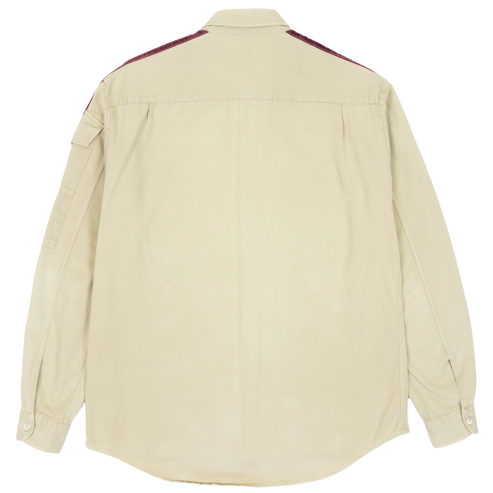 Helmut Lang AW97 Velvet Stripe Military Shirt — scatterbrain archives