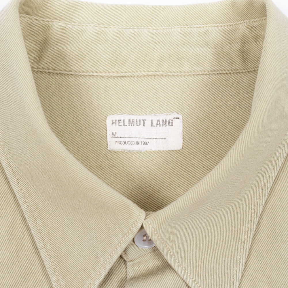 Helmut Lang AW97 Velvet Stripe Military Shirt — scatterbrain archives