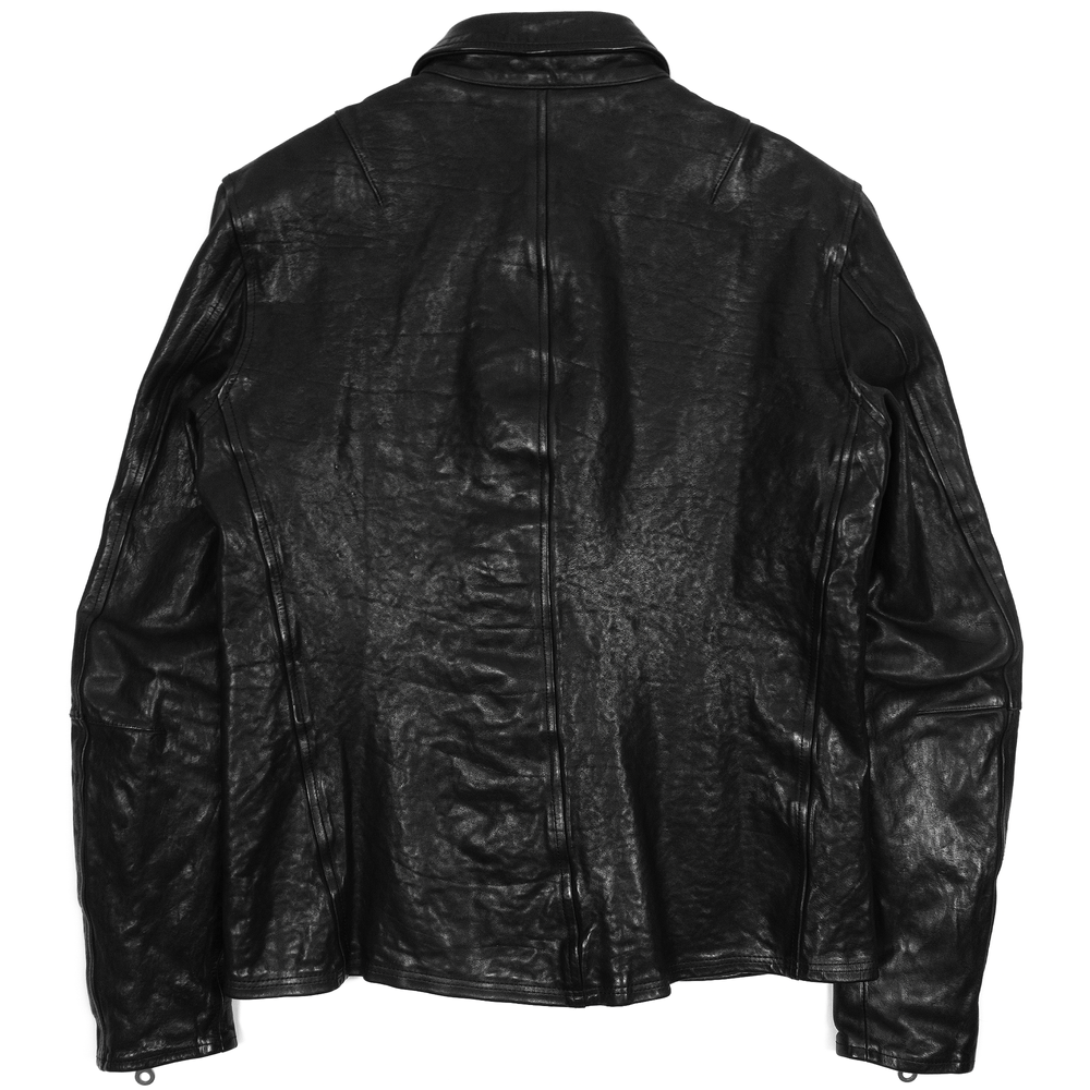 ジャケット・アウター ISAMU KATAYAMA backlash leather jacket Yohji Yamamoto Black Isamu Katayama Backlash Edition 'The