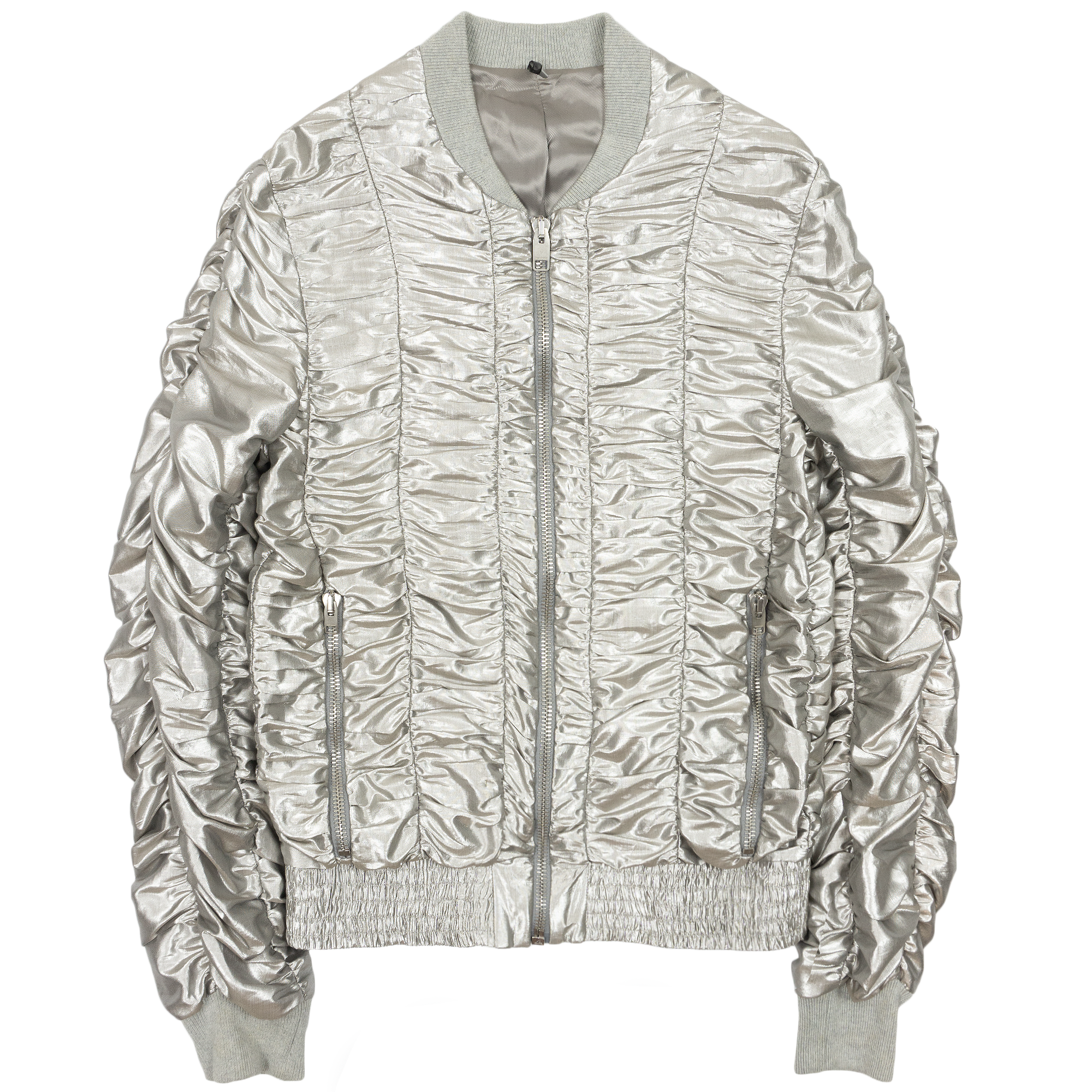 Dior Homme SS07 Shirred Silver Bomber