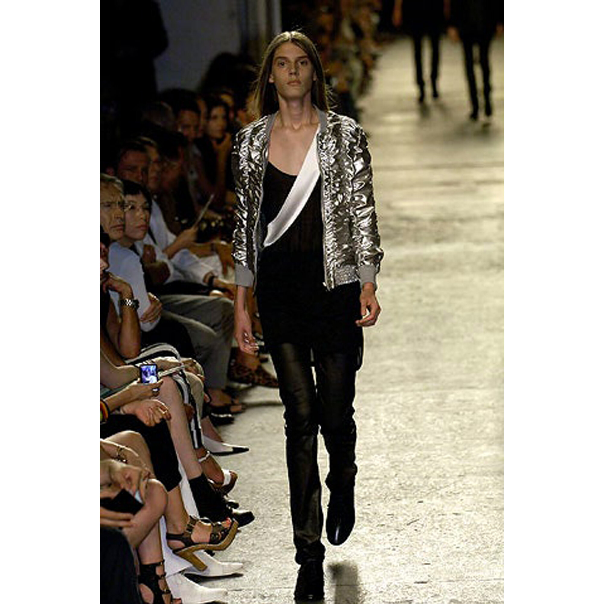 Dior Homme SS07 Shirred Silver Bomber — scatterbrain archives