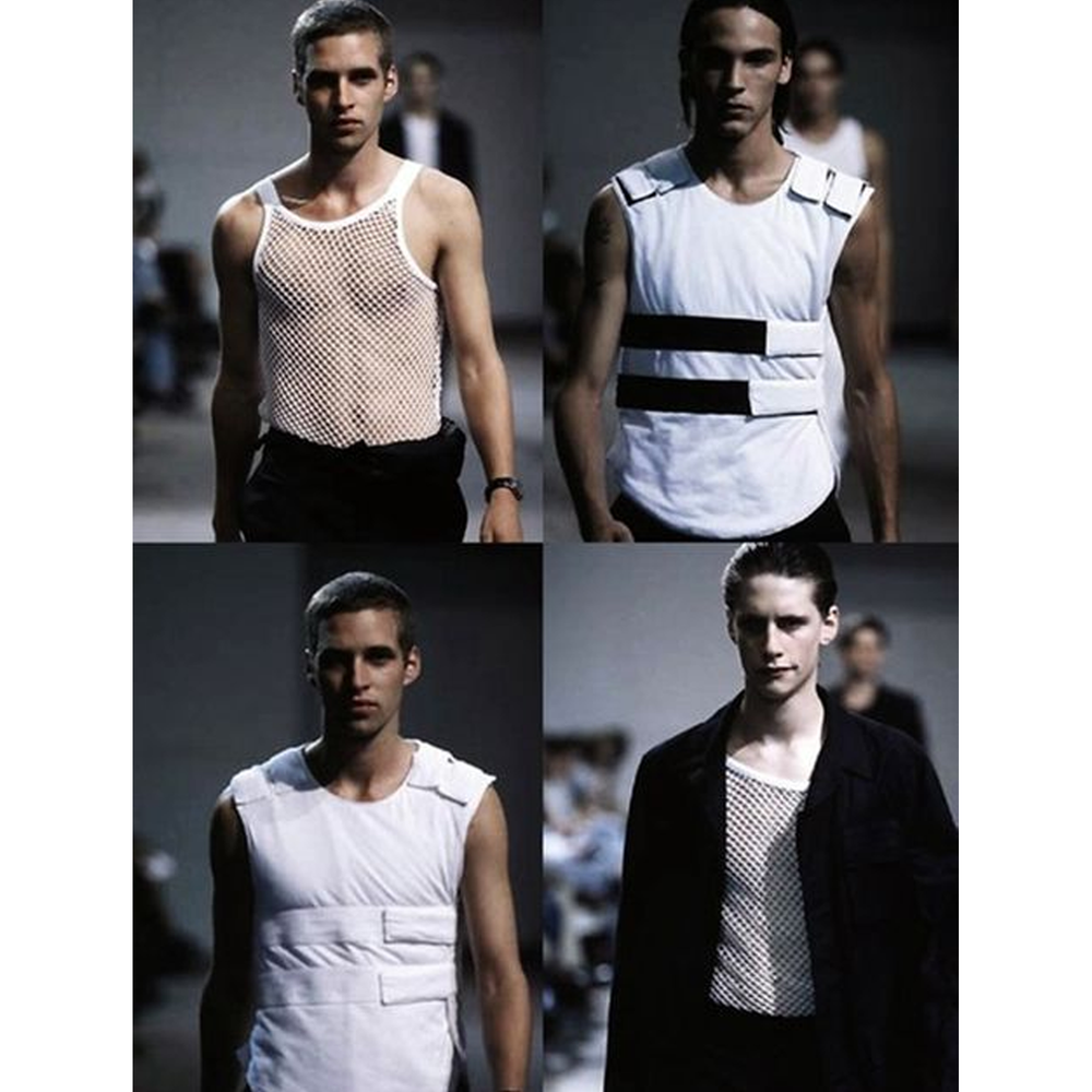 Helmut Lang 1998 メッシュ タンクトップ Helmut Lang SS98 Mesh Tank Top — scatterbrain archives