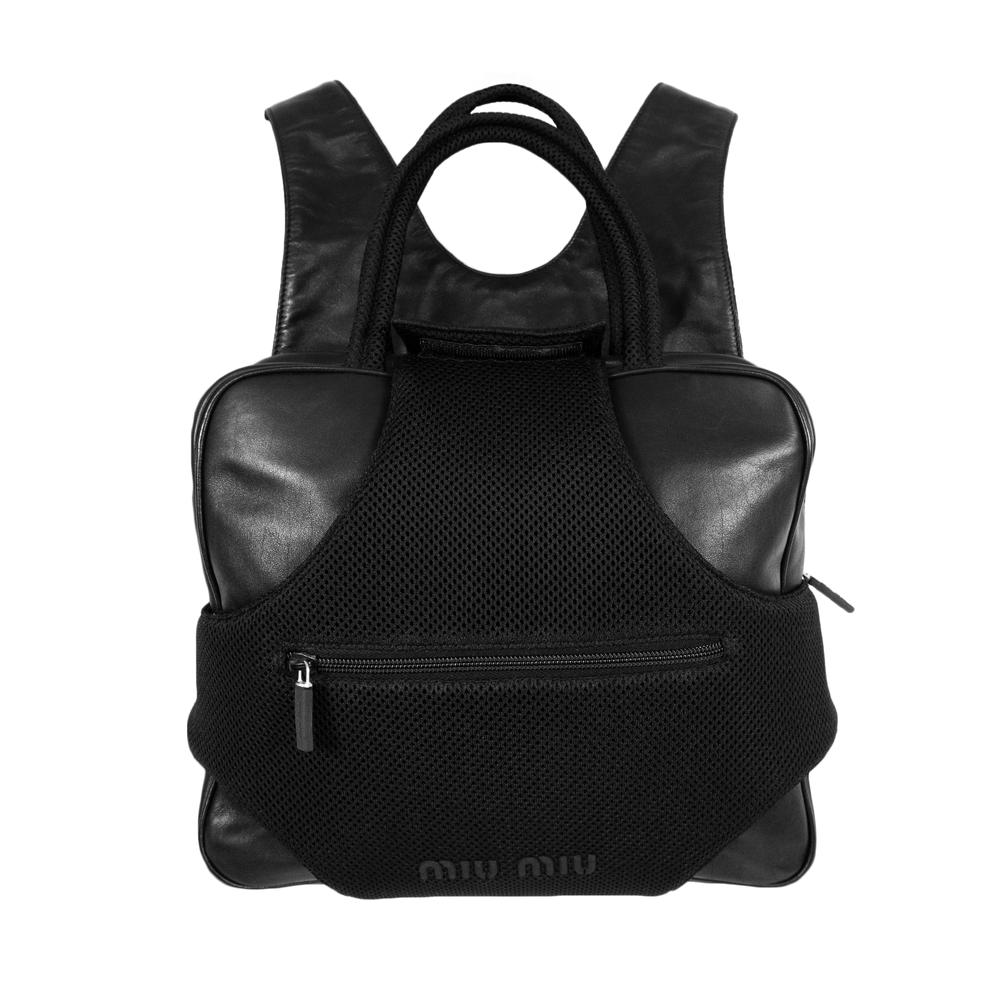 AW1999 MIU MIU LEATHER BODY 持ち回る BAG - バッグ