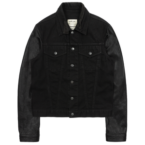 Helmut Lang SS04 Denim Jacket with Leather Sleeves