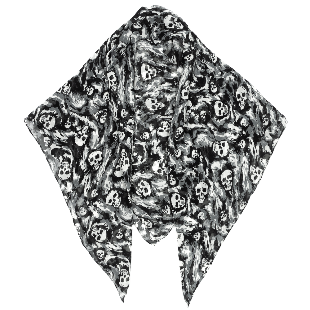 NUMBER (N)INE バンダナ ナイトクローラー スカル Number (N)ine SS01 Skull Silk Scarf — scatterbrain archives