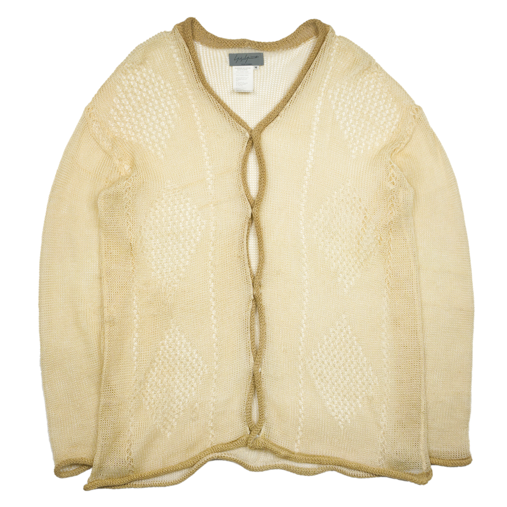 絶*ン様 yohji yamamoto pour homme cotton se Yohji Yamamoto Pour Homme SS98 Knit Cardigan — scatterbrain archives