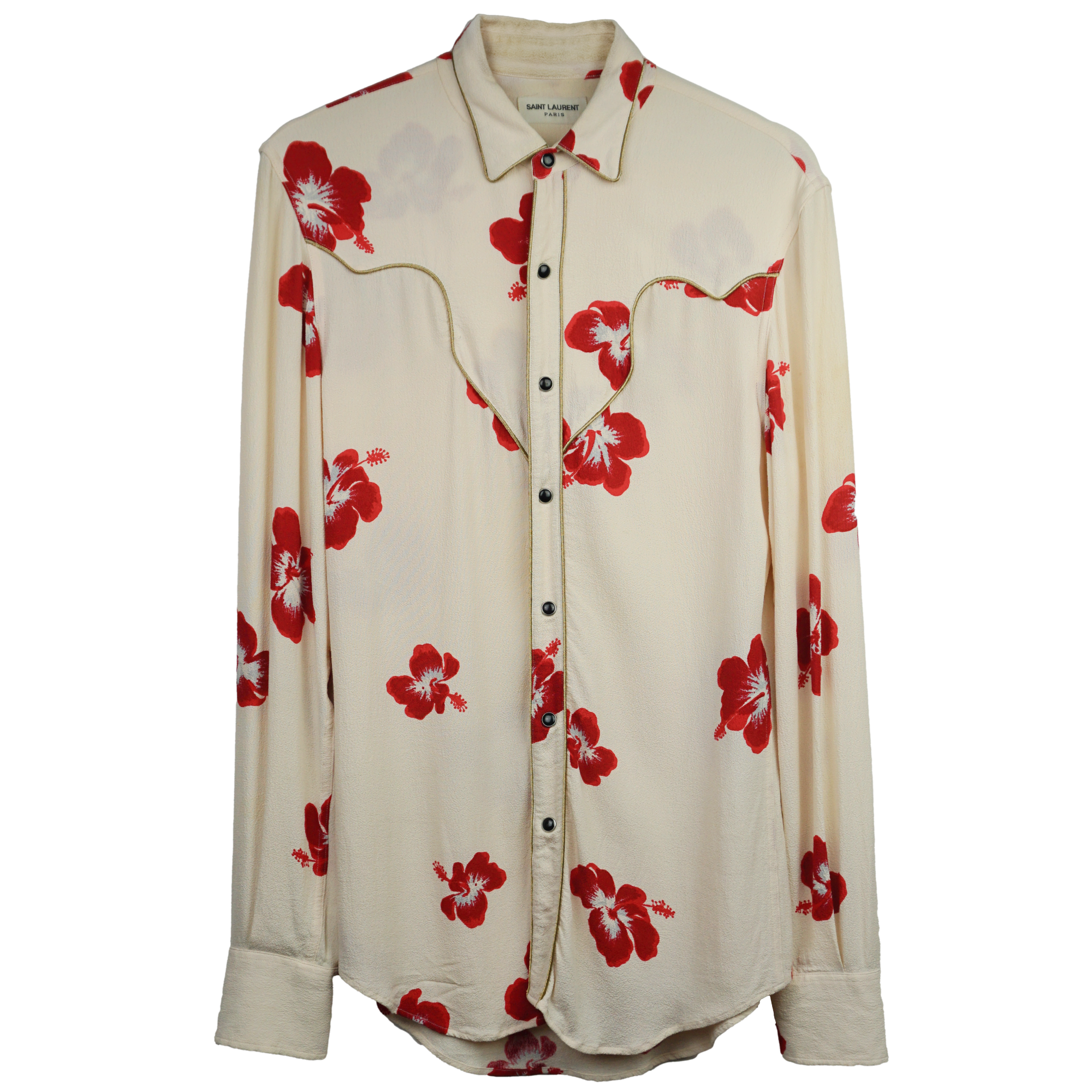 Saint Laurent Paris SS16 Hibiscus Shirt