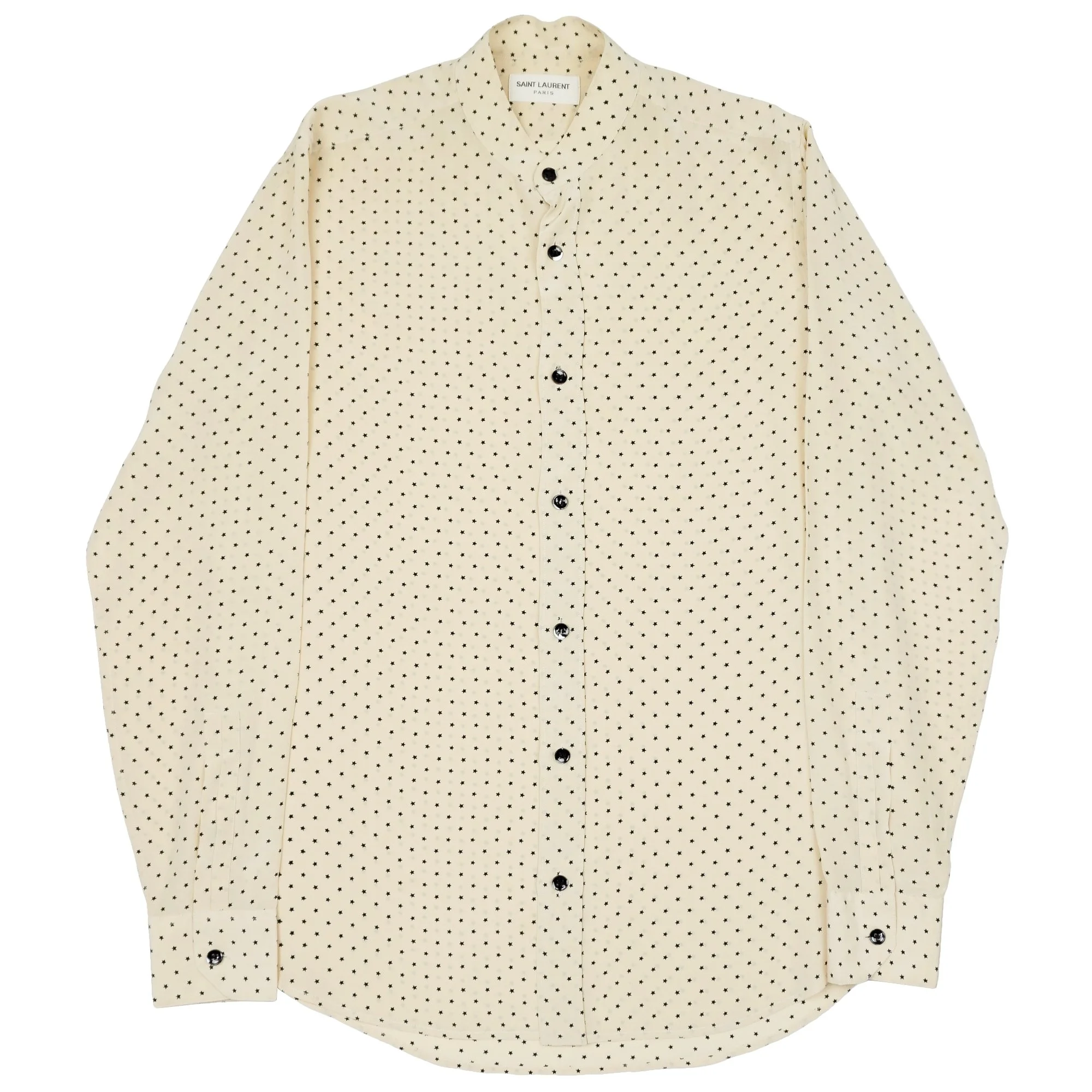 Saint Laurent Paris SS15 "Psych Rock" Star Silk Shirt