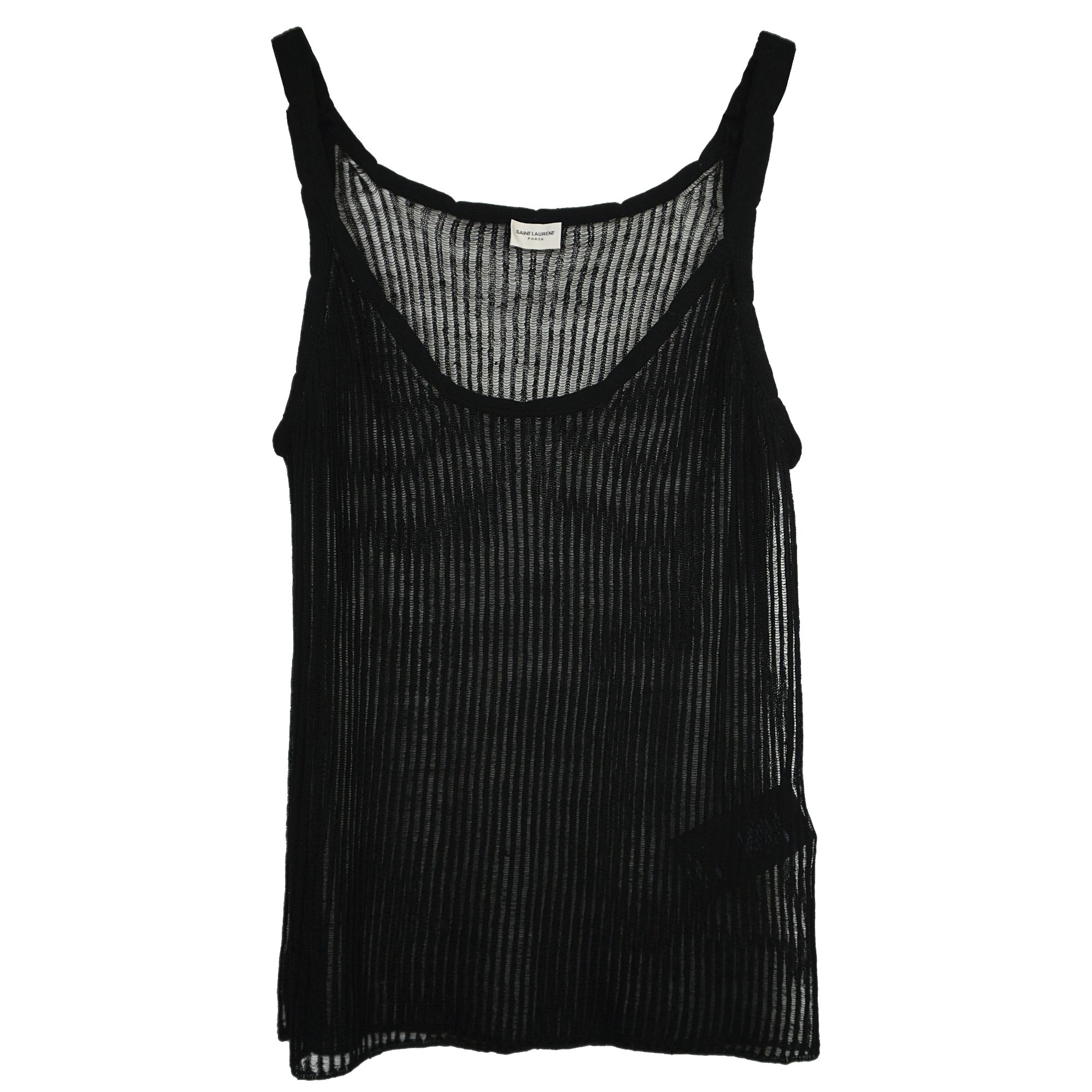 Saint Laurent Paris Semi Sheer Knit Tank