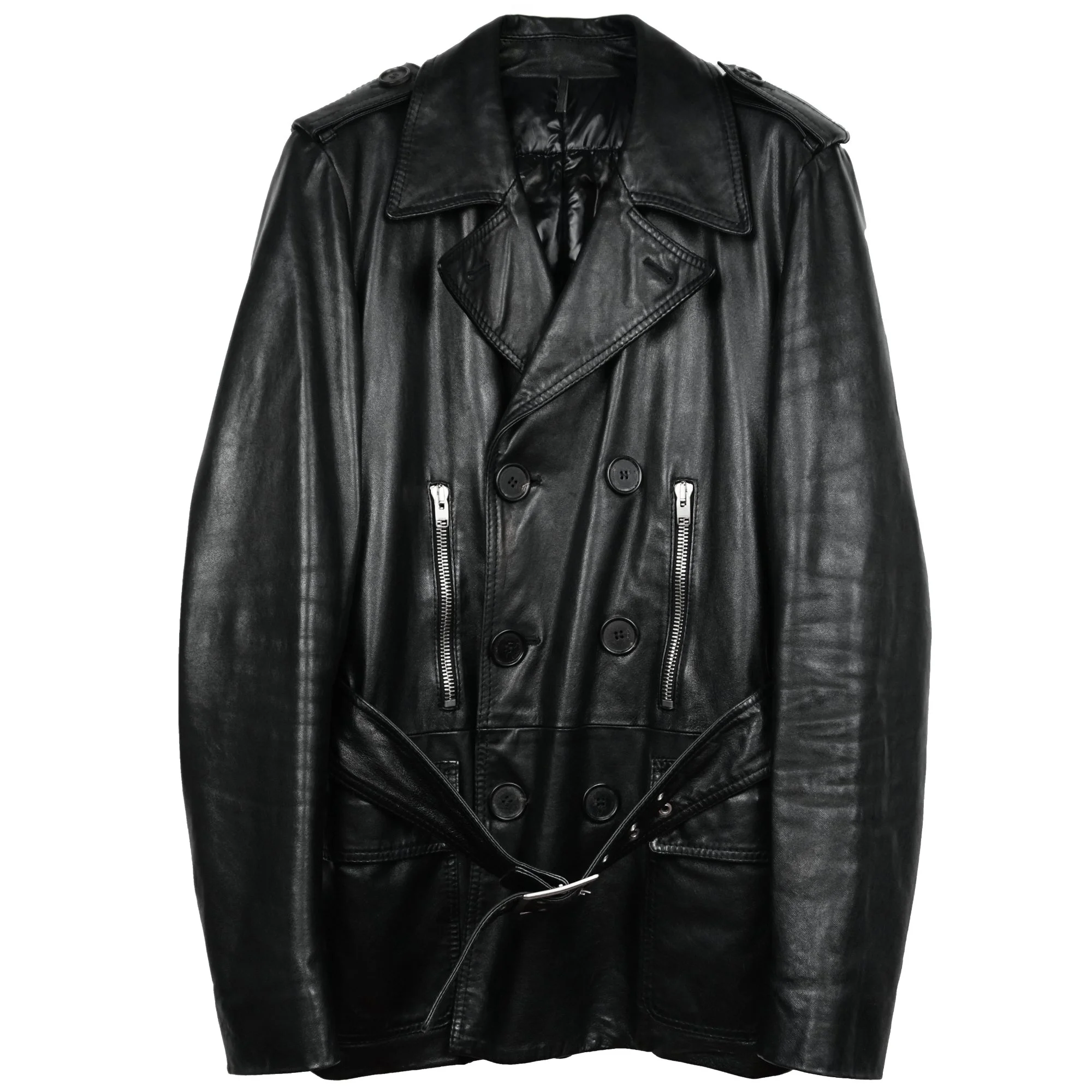 Dior Homme AW07 "Navigate" Leather Trench Coat