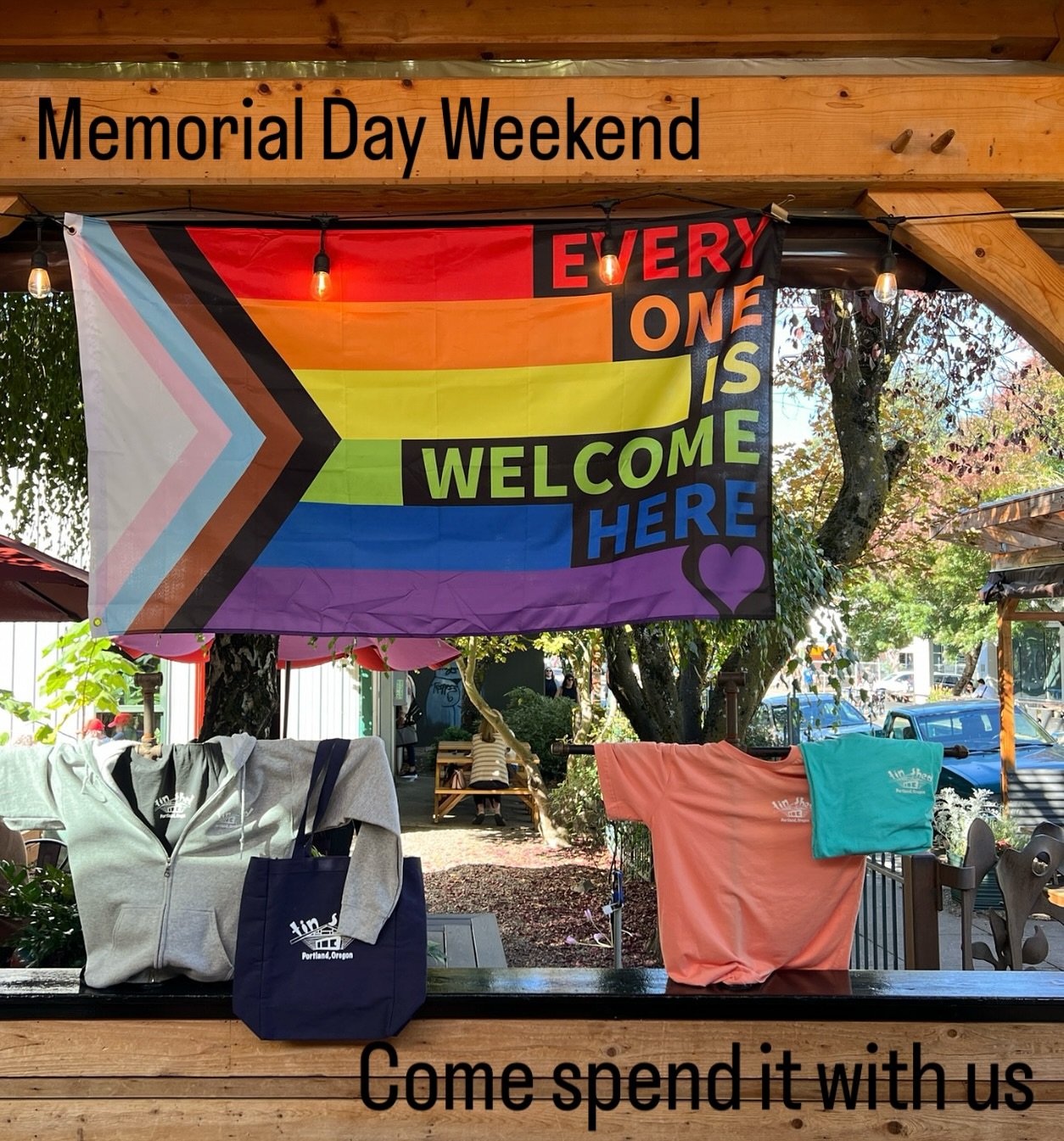 The Tin Shed is running weekend hours through Monday afternoon. 7am thru 3pm. It should be gorgeous out, with sunshine and fresh air lifting our spirits. Make a reservation to sit on our spacious patio, sip on a cocktail, put some jam on one of our f