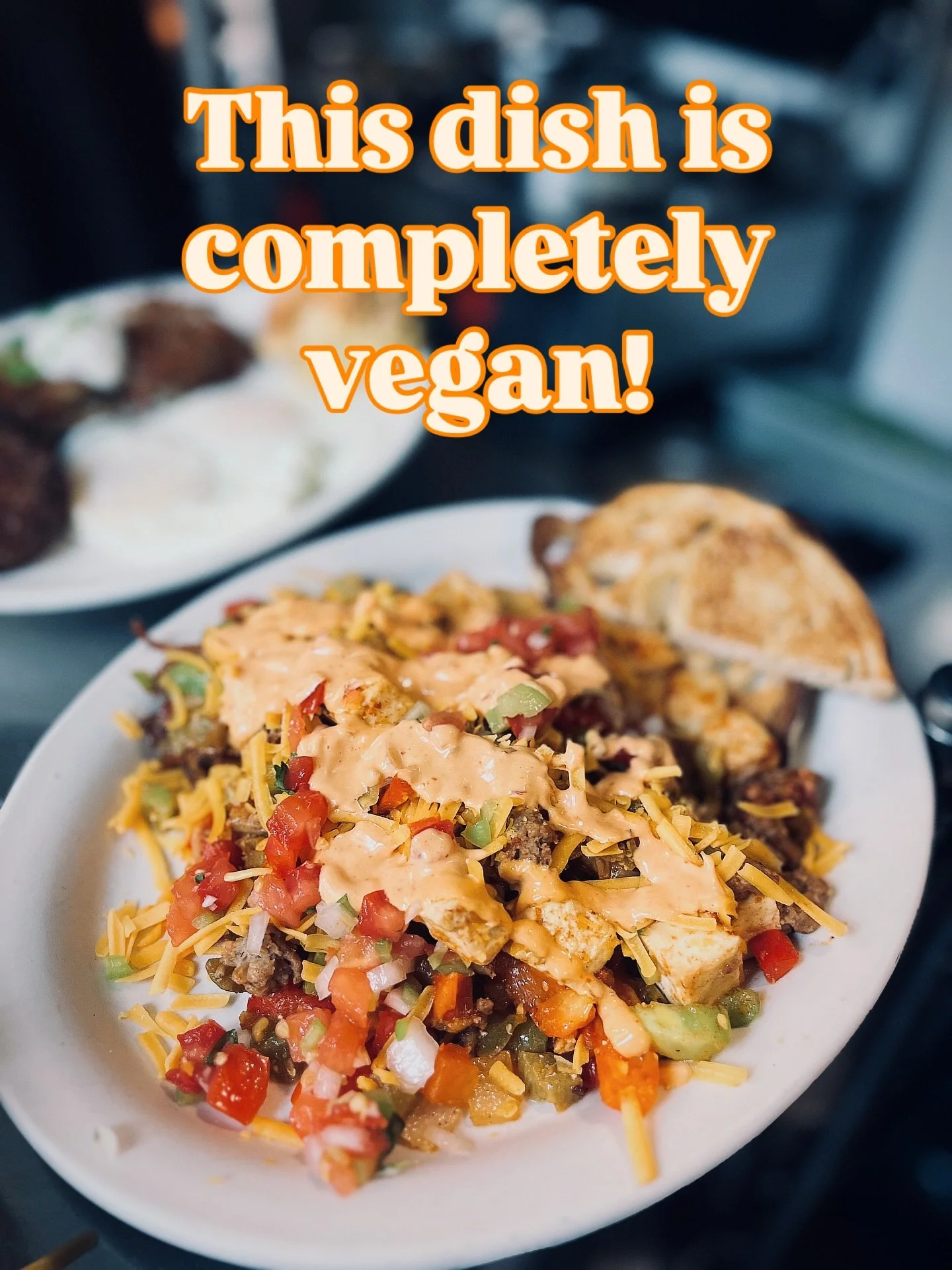 The item above is simply one of nearly a dozen vegan dishes the Tin Shed has to offer every single day! Stop on in and see for yourself! Ask for a vegan specific menu. There are more choices than you think! @tinshedgardencafe  #veganfriendly #pdxbrun