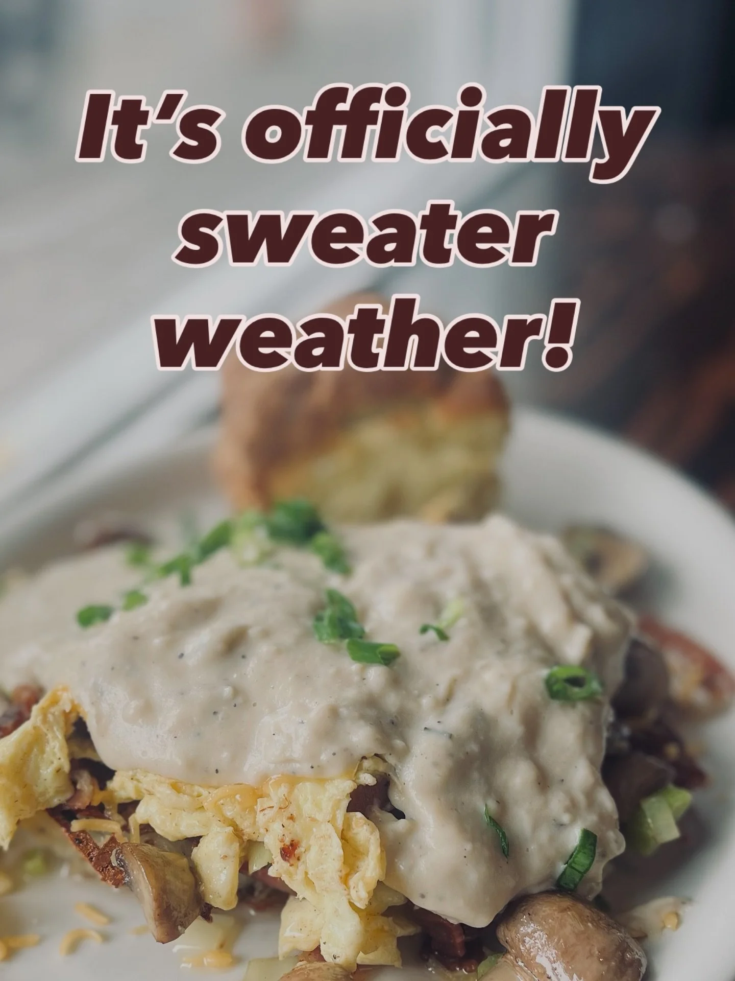 This is our Killingsworth scramble, one of the many options we feature that come with gravy. Come join us, sit next to the fireplace on our toasty patio, get settled in for the final chapter of 2025&hellip; the cozy chapter&hellip; we need THIS as mu