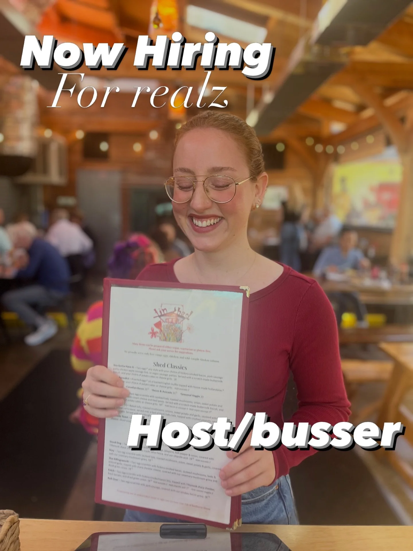 Please circulate this! The Tin Shed is looking to hire a host/busser as we uptick our staff levels in anticipation of warmer weather. This is a part-time position, generally four shifts per week. We&rsquo;re looking for a fantastic organizer, a multi