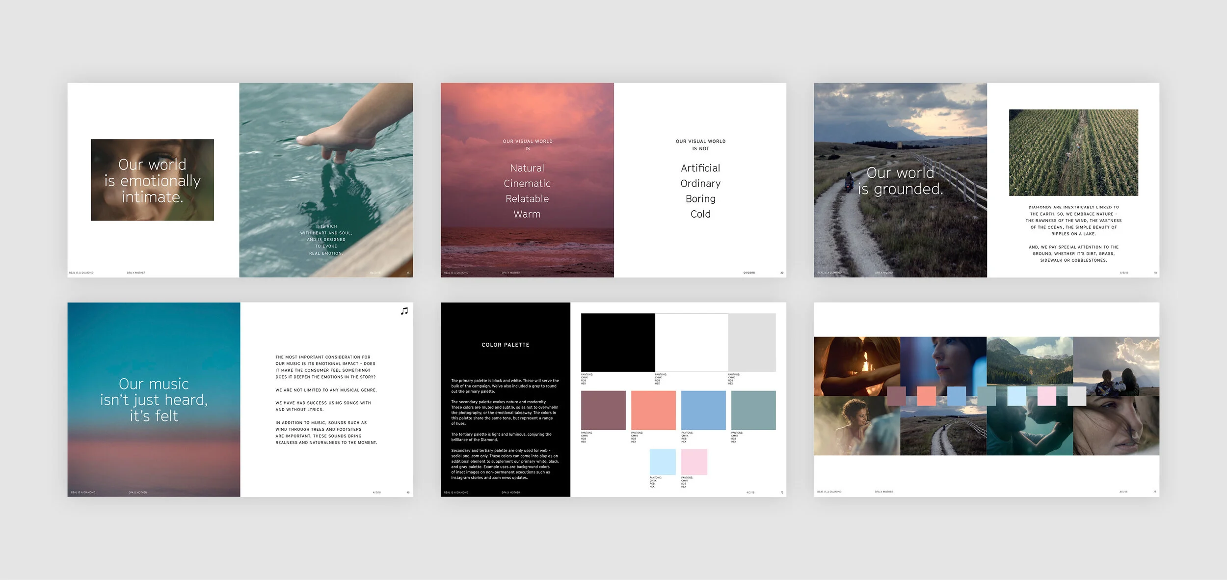  CLIENT: Natural Diamond Council / CONTRIBUTION: Brand identity guidelines / ROLE: Senior Art Director 