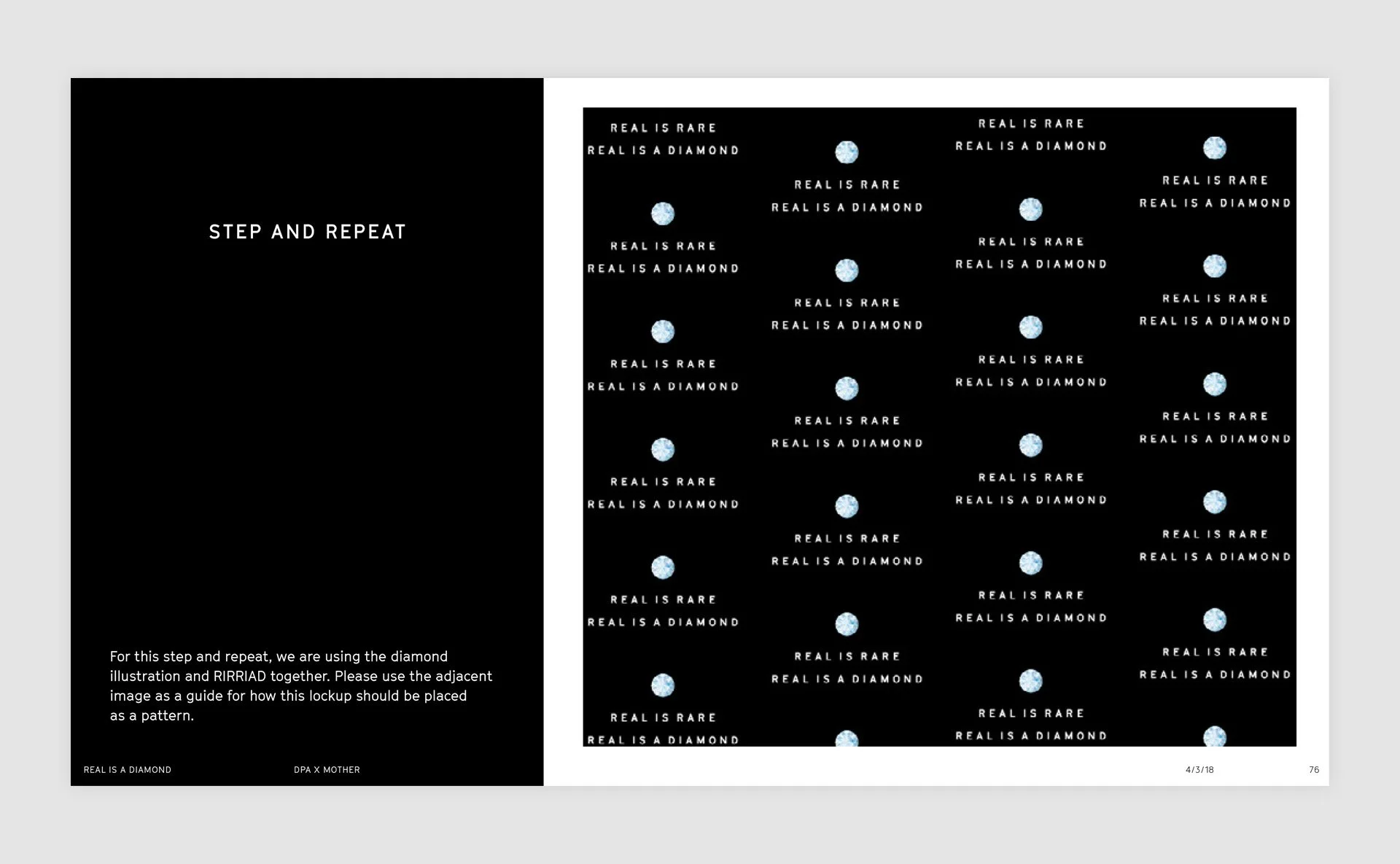  CLIENT: Natural Diamond Council / CONTRIBUTION: Brand identity guidelines / ROLE: Senior Art Director 