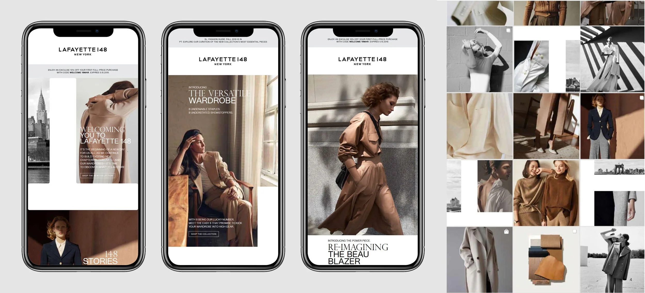  CLIENT: Lafayette 148 / CONTRIBUTION: Brand identity application / ROLE: Senior Art Director 
