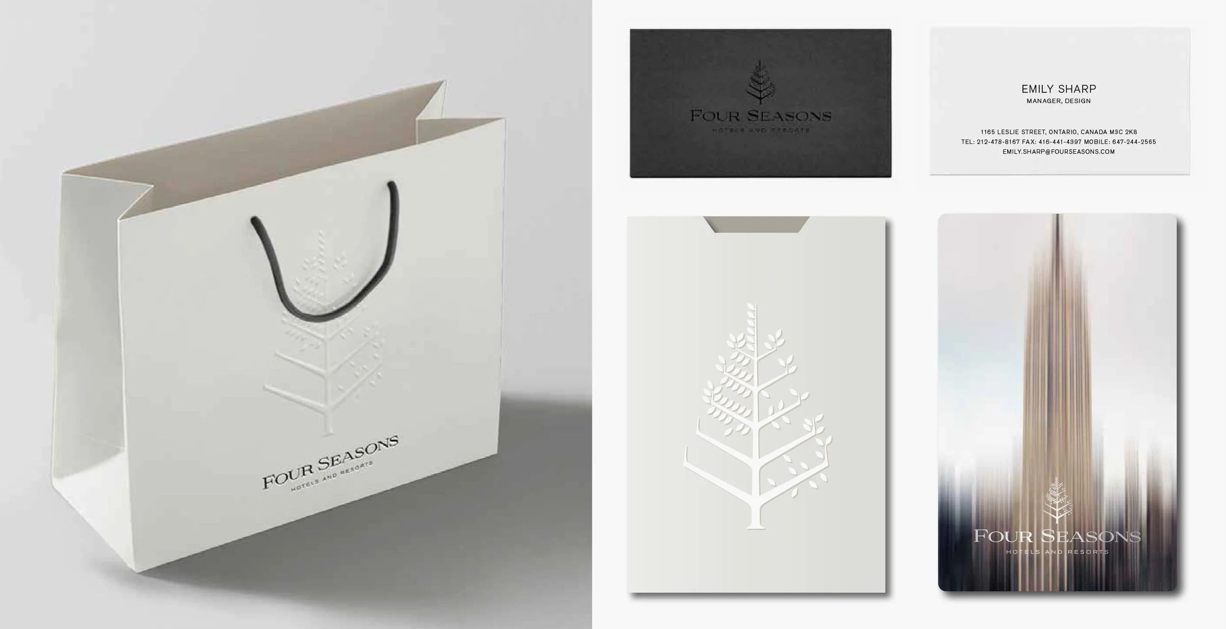  CLIENT: Four Seasons Hotels &amp; Resorts / CONTRIBUTION: Brand identity applications / ROLE: Senior Art Director 