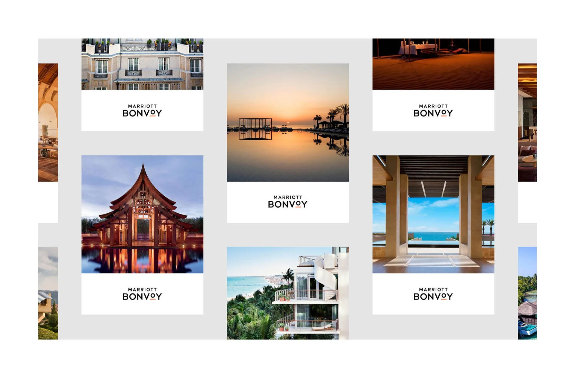  CLIENT: Marriott Bonvoy / PROJECT: Brand identity design applications / ROLE: Senior Art Director 