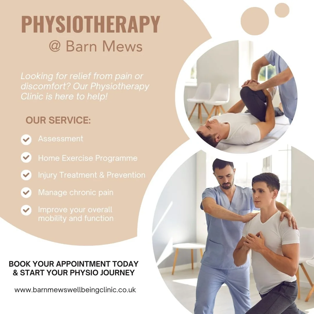 Barn Mews is now offering a bigger physiotherapy service. We are thrilled to announce we have a physiotherapist that can assess your needs and provide you the best treatment tailored to your individual needs. #physiotherapy #barnmews #assessment #inj