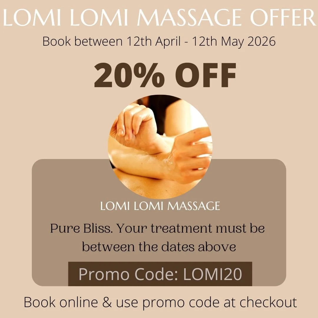 Lomi Lomi is an amazing treatment and so is this offer.  Great opportunity for you to try this fantastic &amp; relaxing treatment. The warm oil on your skin as the winter draws in will make you feel warm &amp; relaxed.  #lomilomi #promo #newtreatment