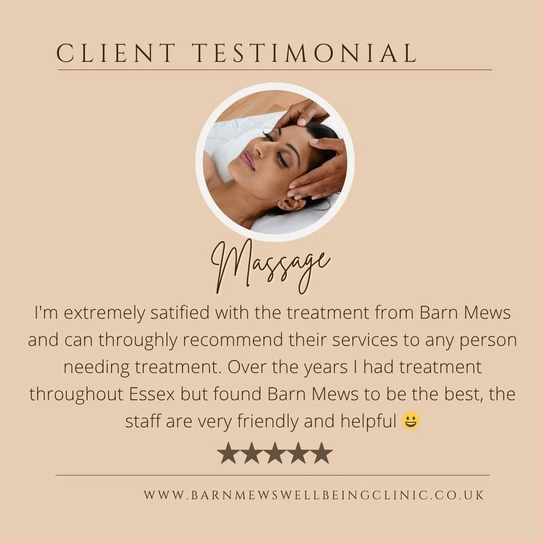 #clientreview #recommendation #wehavethebestclients #review #5stars #returningclients #wordofmouth #seeyouagainsoon #barnmews #wellbeing #clinic #basildon #essex