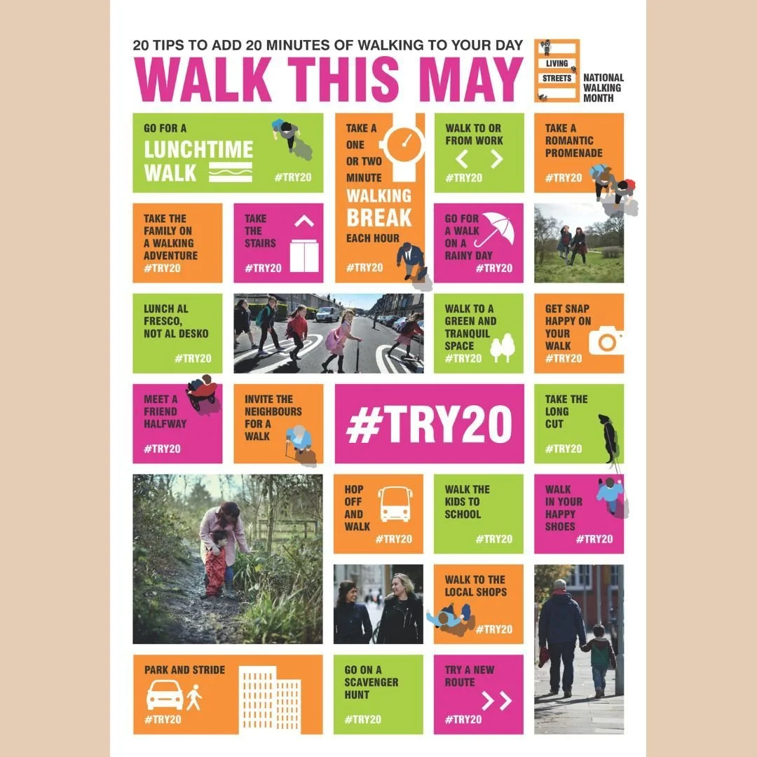 #walkthismay #try20 #getactive #betterbody #betterhealth #betteryou