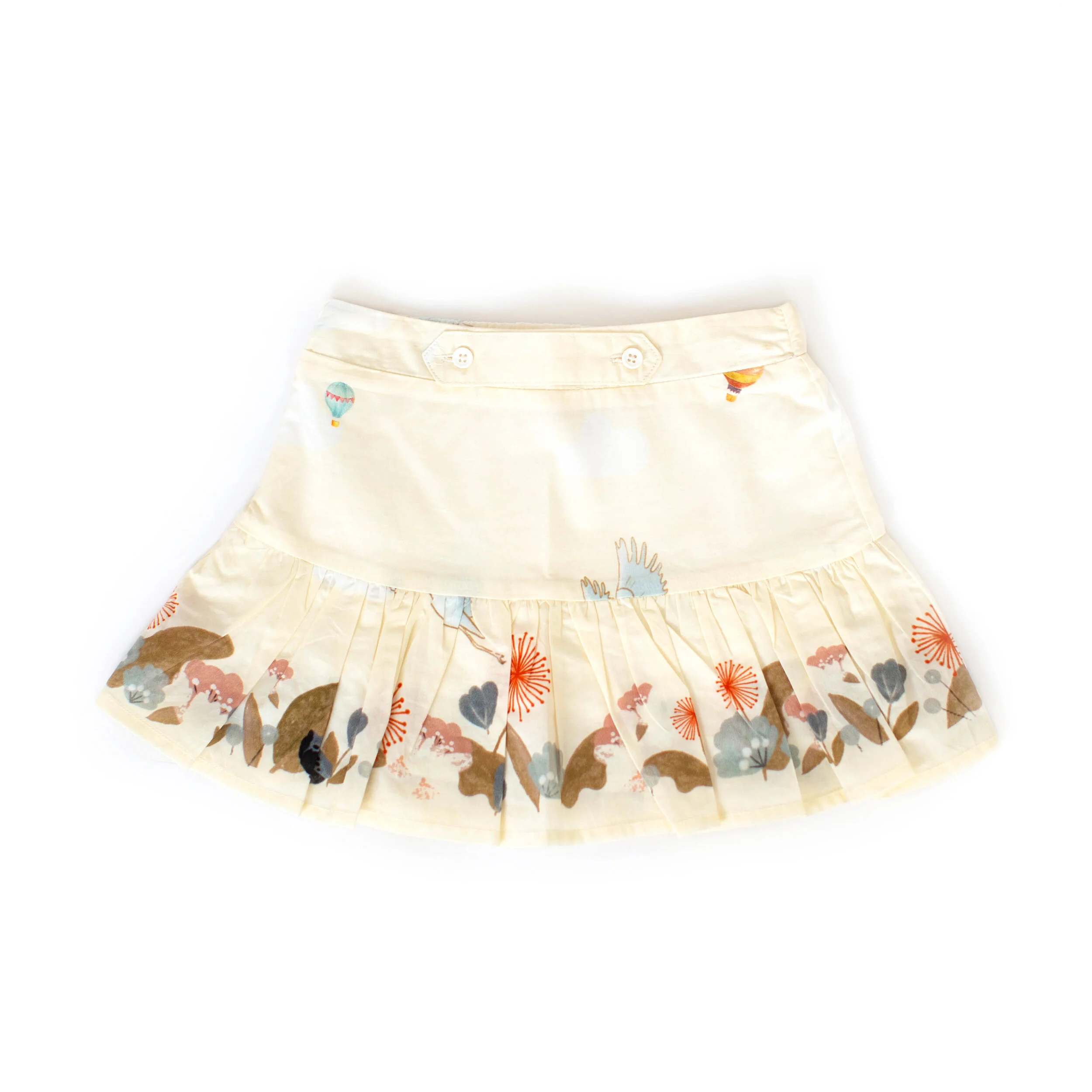 Cecilia – My Bundle of Joy Stork Border Print Front Button Detail Skirt