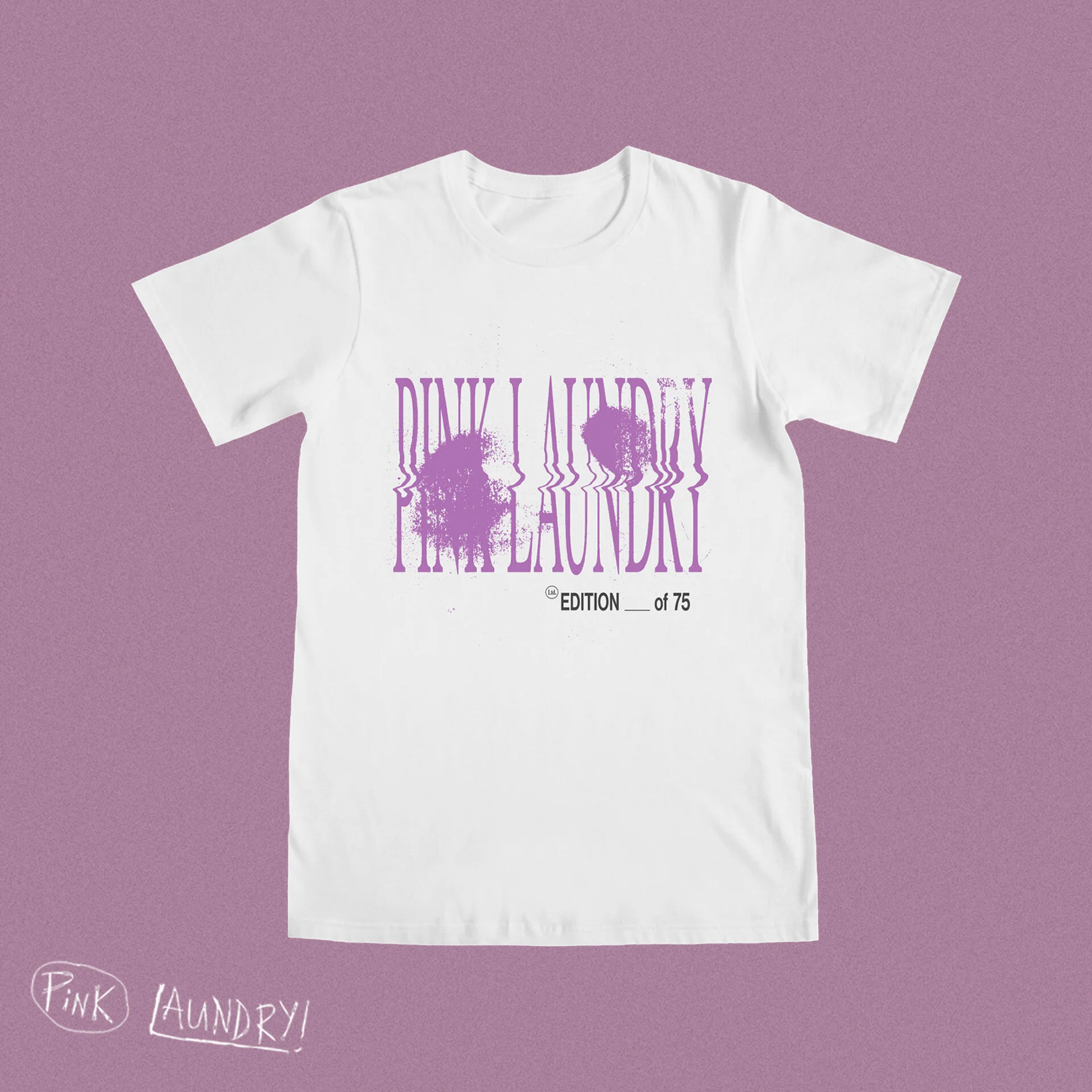 PINK LAUNDRY TEE (HAND NUMBERED)